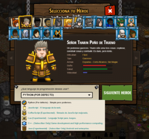 Code Combat - Seleccionar Personaje